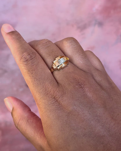 Bague Tank Diamant "Lise"