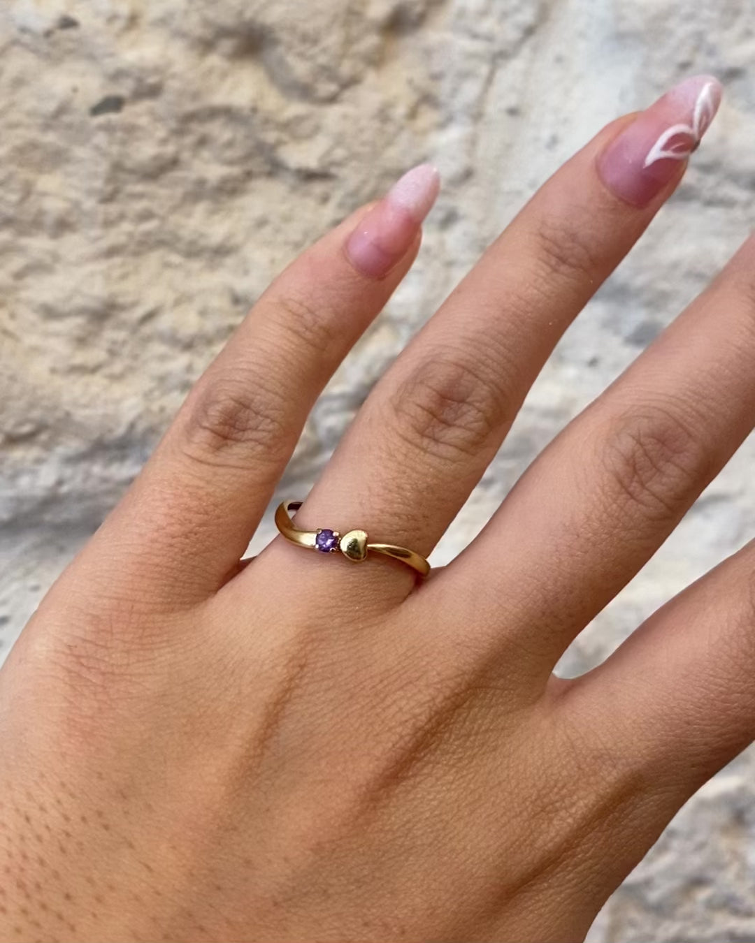 Bague Solitaire Améthyste "Evi"