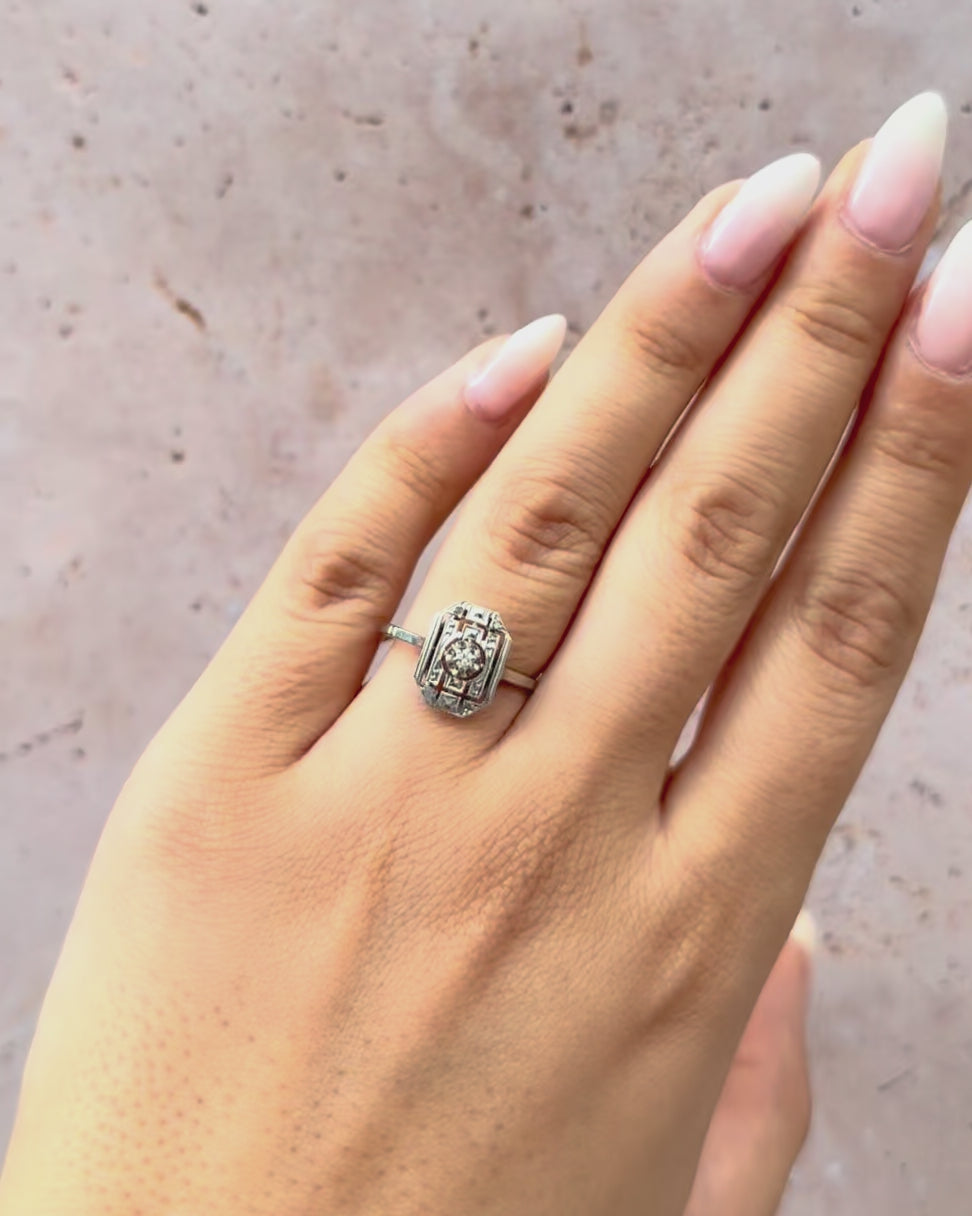 Bague Art-Déco Diamants "Maeva"
