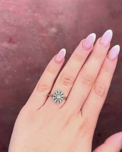 Anillo art déco con diamantes «Rima»
