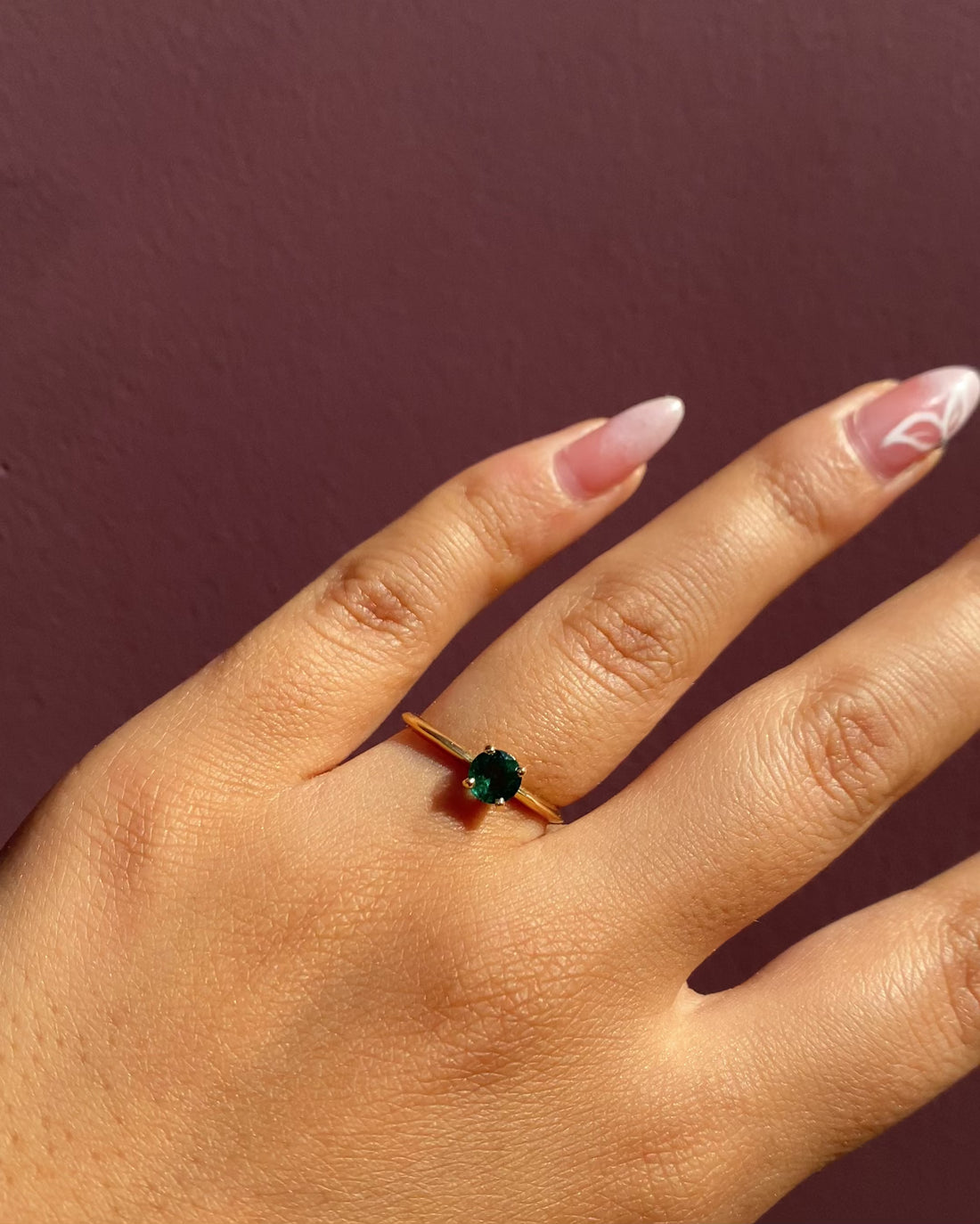 Solitaire Emeraude 0.37 carat &quot;Clémentine&quot;