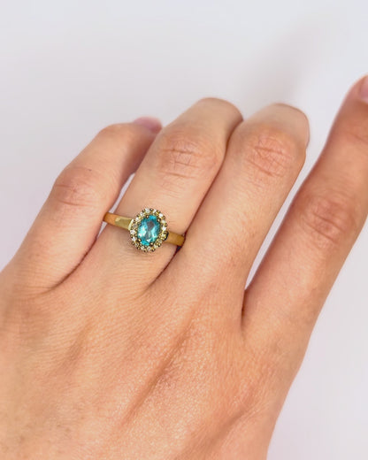 Daisy Ring Topaz 0.58 carat &amp; Diamonds "Mila"