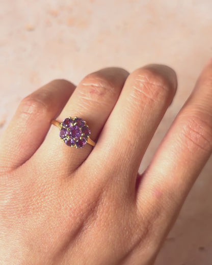 Bague Marguerite Améthystes 0.95 carat "Bettina"