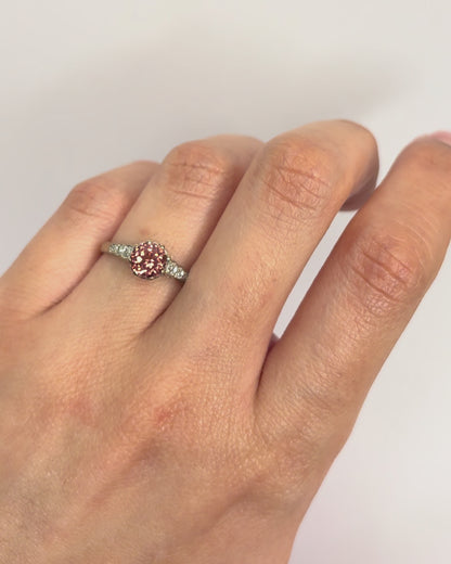 Bague Solitaire Art-déco Tourmaline 0.90 carat &amp; Diamants "Sandra"