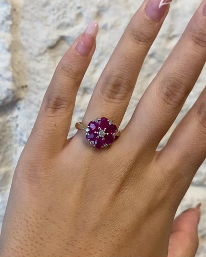 Marguerite Rubis 3.36 carats &amp; Diamants &quot;Ella&quot;