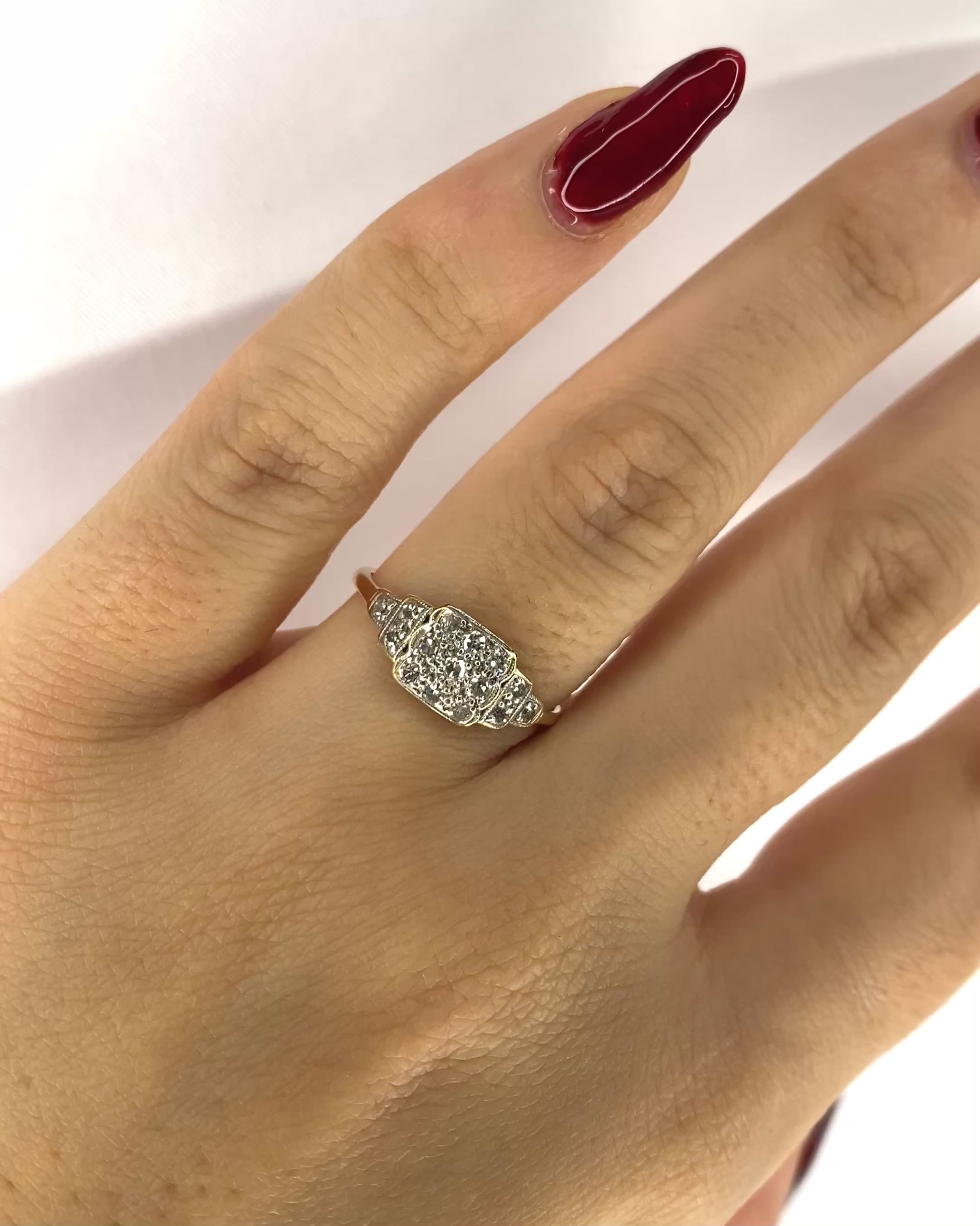 Bague Art Déco Diamants 0.39 carat "Ainara"