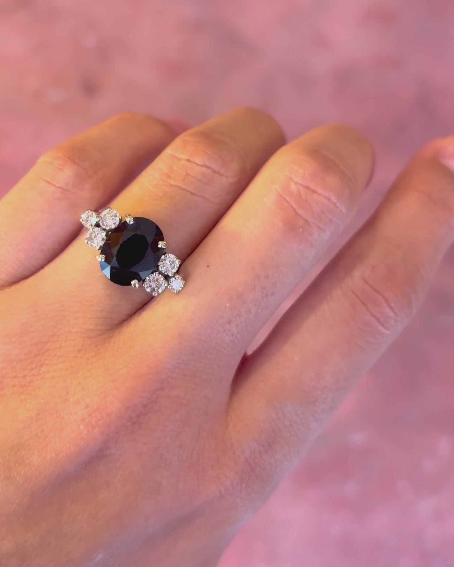 Bague Trilogie Saphir 5.26 carats &amp; Diamants 0.30 carat 4,2g "Célia"