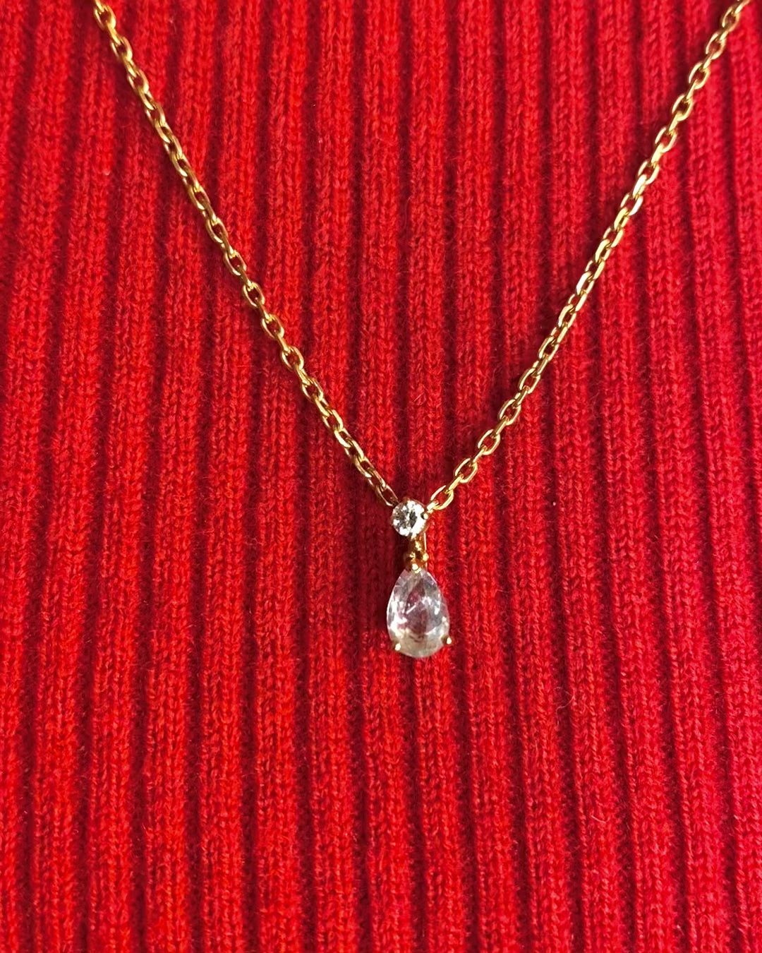 Collier Aigue-Marine &amp; Diamant "Alice"