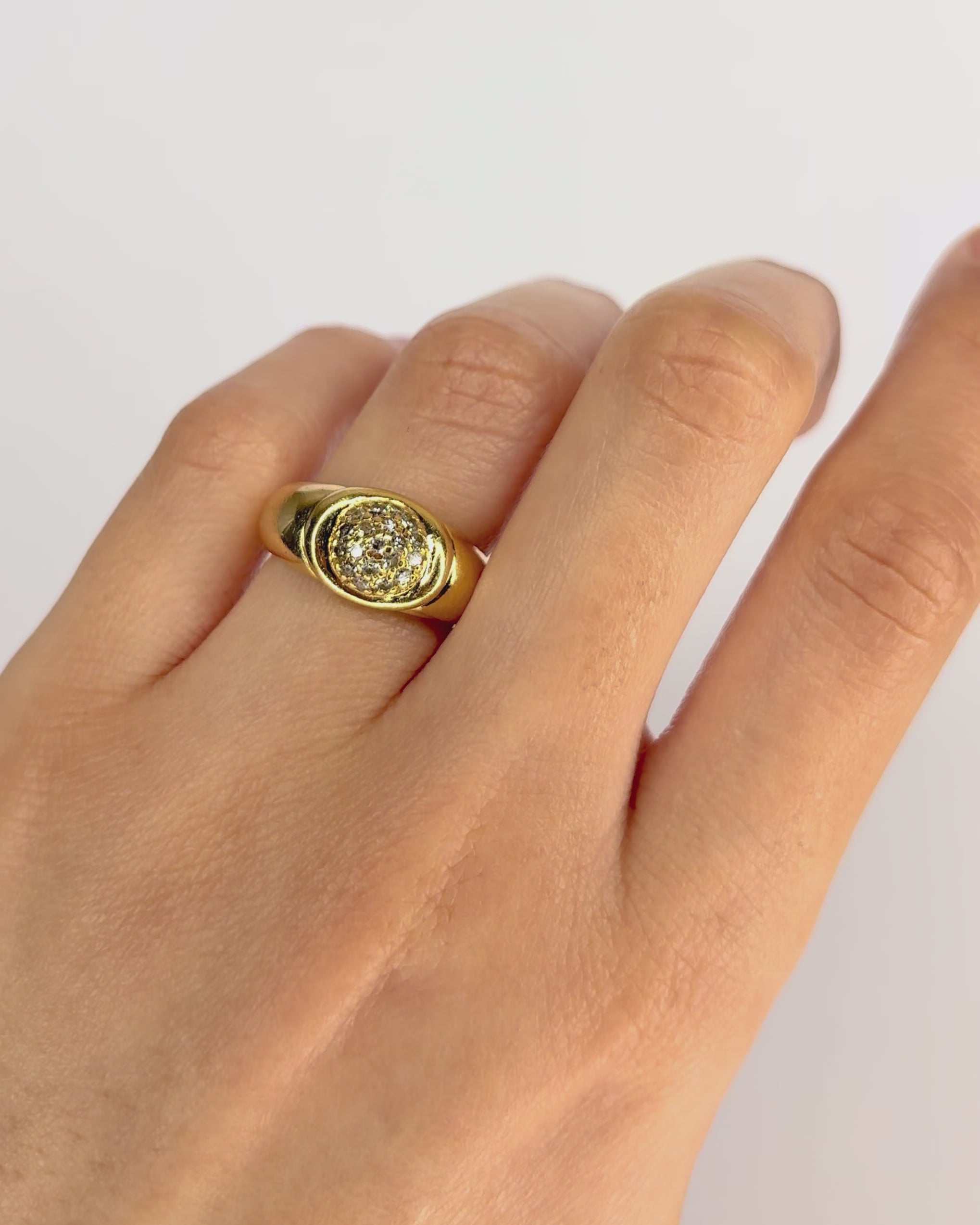 Bague Jonc Diamants &amp; Or 4.79g "Lou"