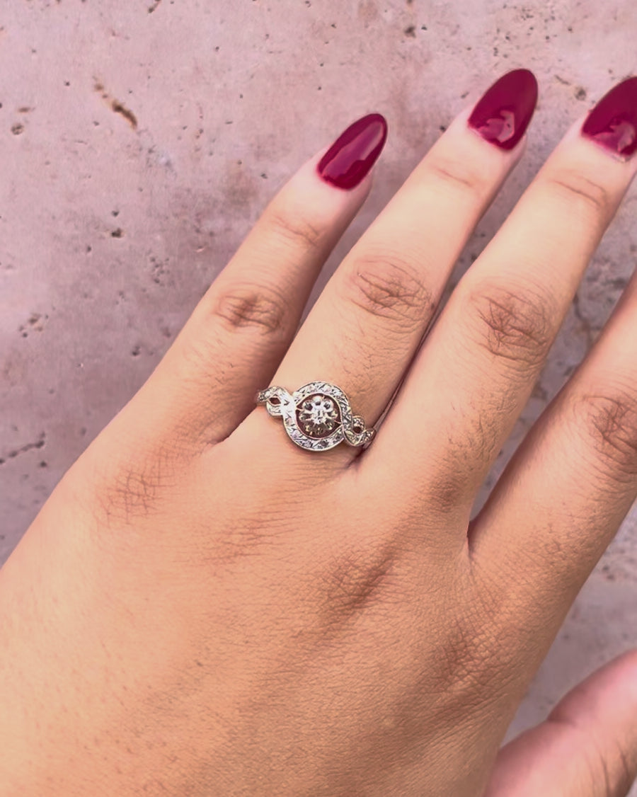 Bague Art-Déco Diamants 0.17 carat "Lily"