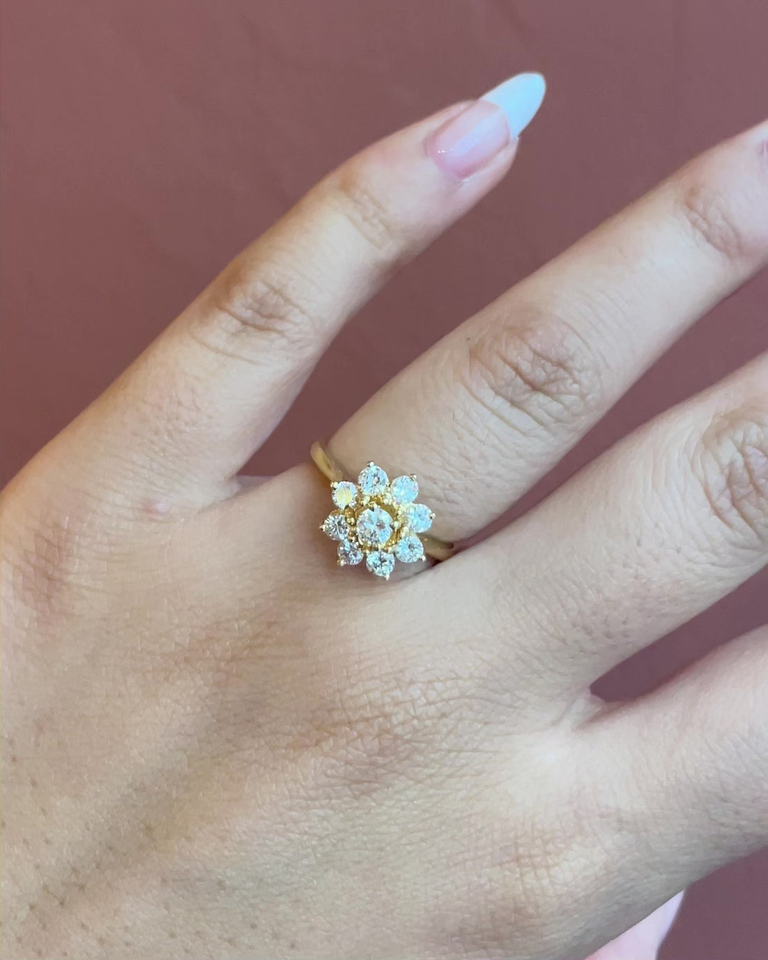Bague Marguerite Diamants 0.71 carat “Linda”
