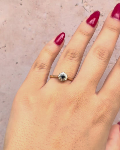 Anillo Marguerite Zafiro y Diamantes "Caly"