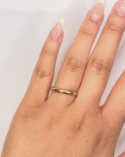 18 Carat Yellow Gold 3 mm "Elio" Wedding Band