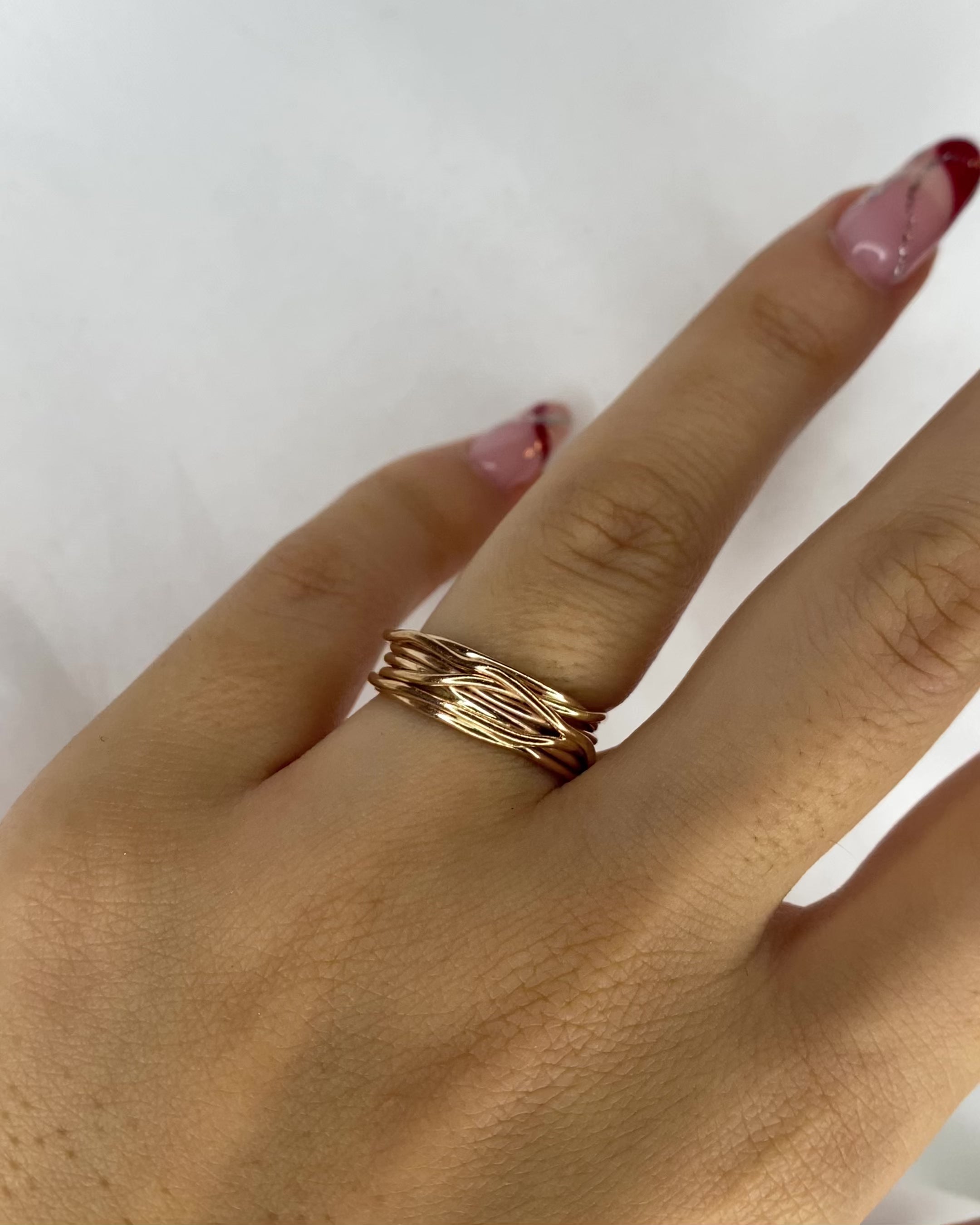 Rose Gold 3.82g "Elsie" Bangle Ring