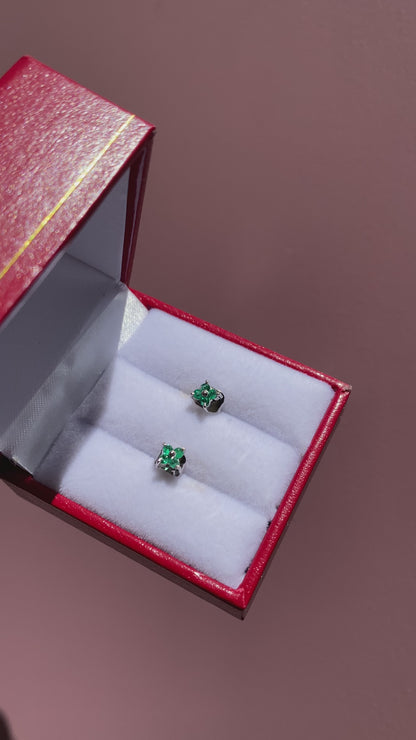 Puces Emeraudes 0.08 carat &quot;Aélina&quot;