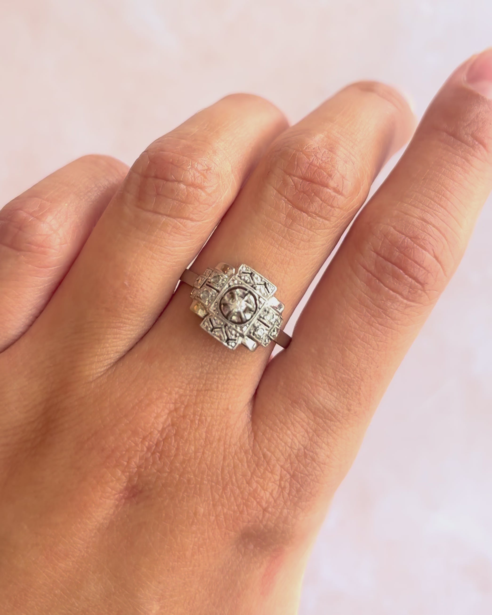 Bague Art-Déco Diamants "Emma"