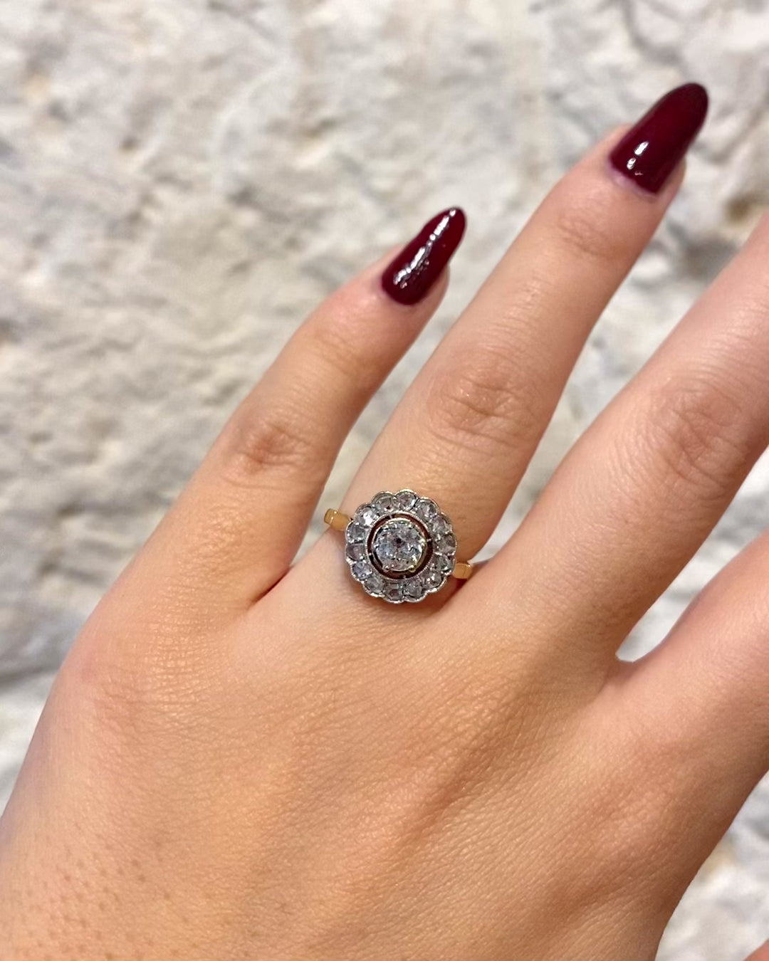 Bague Marguerite Art Déco Diamants "Emilie"
