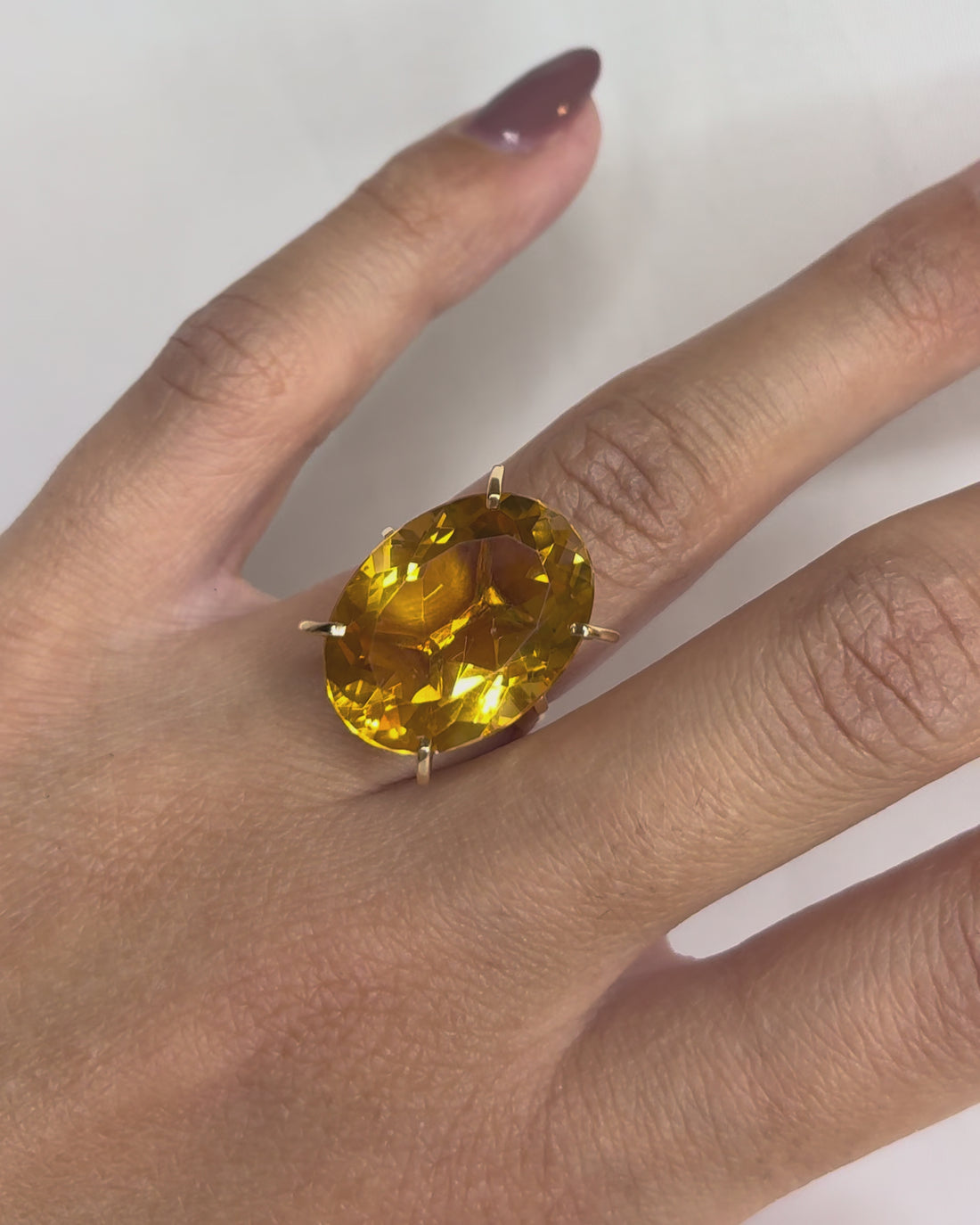 Bague Cocktail Citrine 14.5 carats &quot;Hortense&quot;