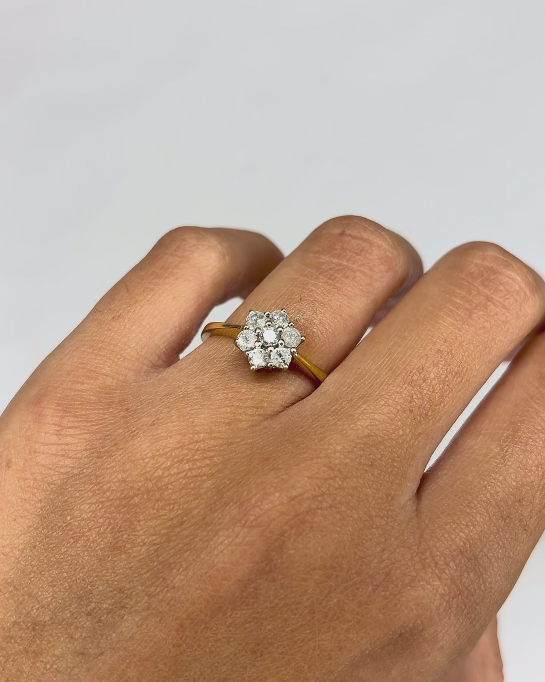 Bague Marguerite Diamants 0.49 carat &quot;Iseult&quot;