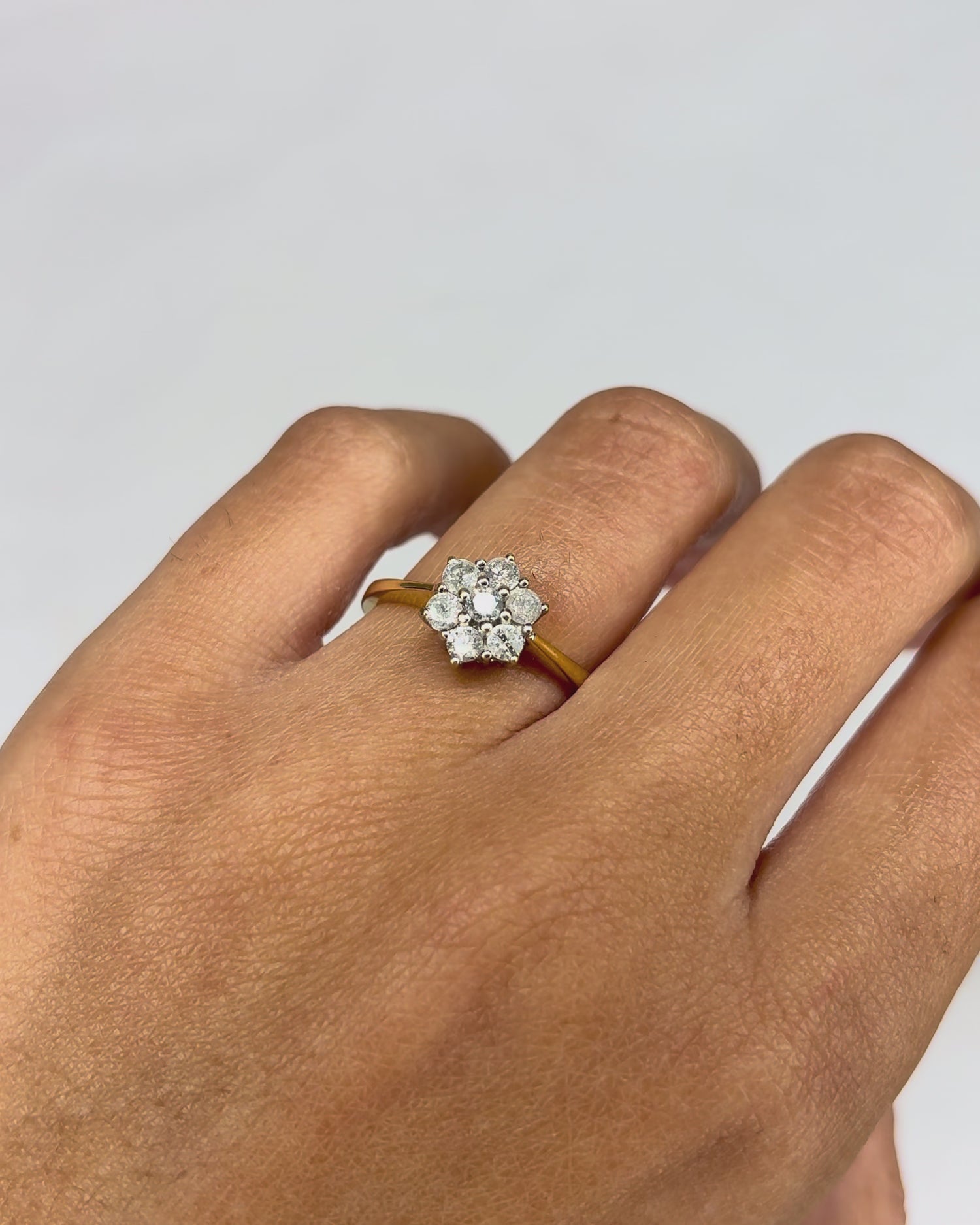 Bague Marguerite Diamants 0.49 carat &quot;Iseult&quot;