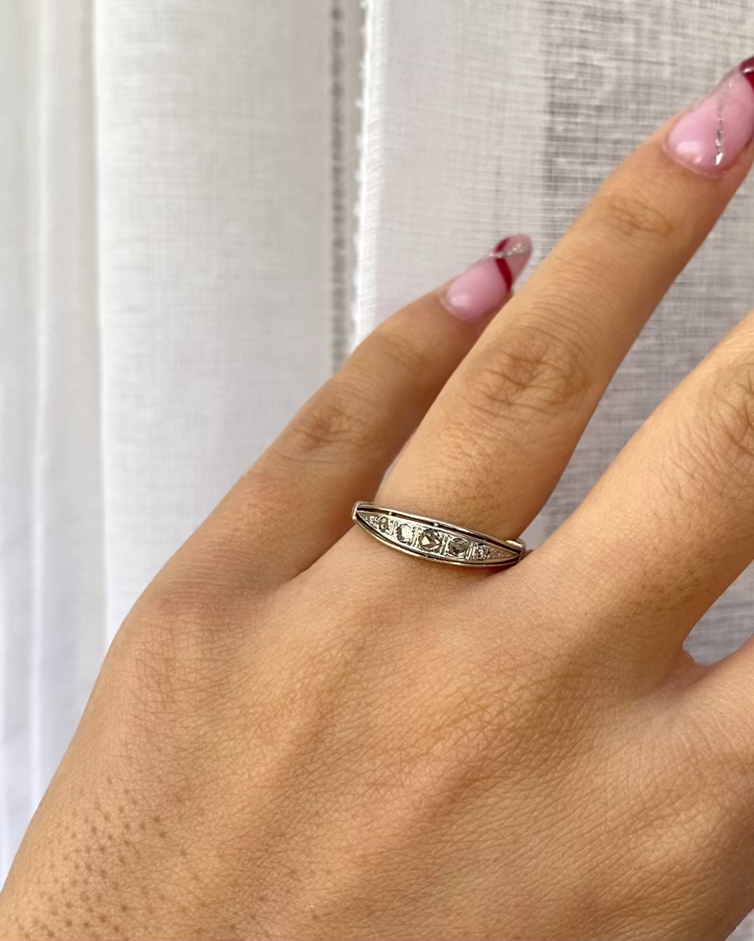 Bague Art Déco Diamants 0.14 carat &quot;Martha&quot;