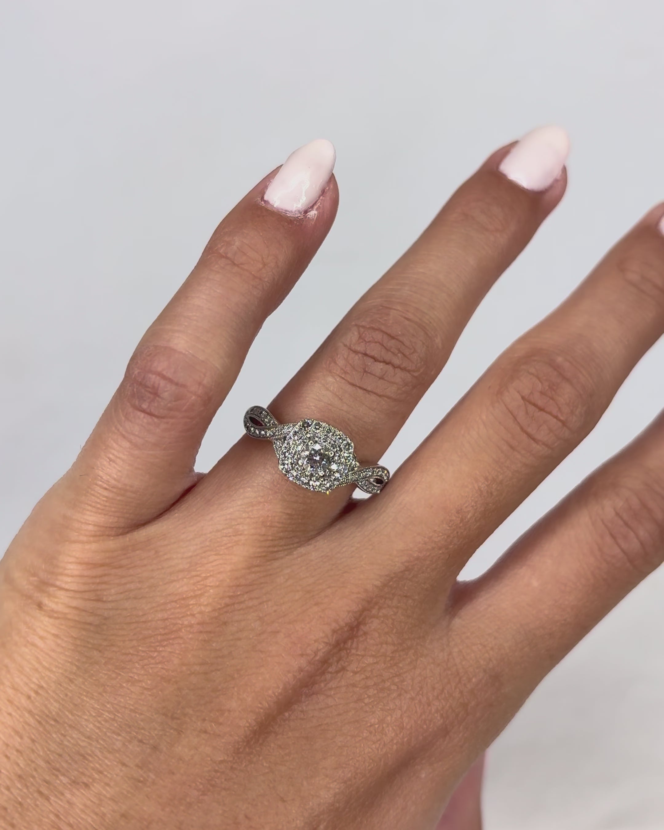Bague Marguerite Diamants 1 carat &quot;Irina&quot;