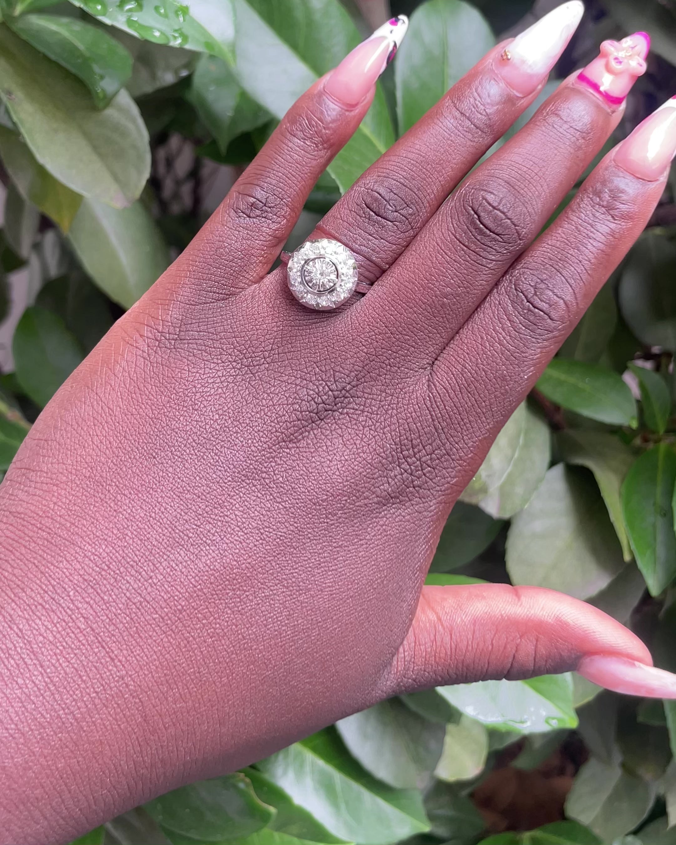 Anillo Art Déco 13 Diamantes 0.56 quilates “Marya”