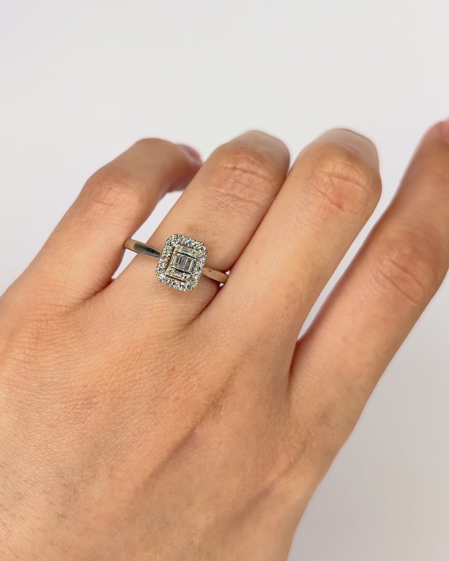 Anillo estilo Art Déco con diamantes 0,34 quilates "Coraline"