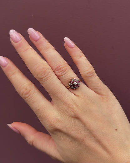 Bague Marguerite Rubis &amp; Diamants &quot;Christelle&quot;