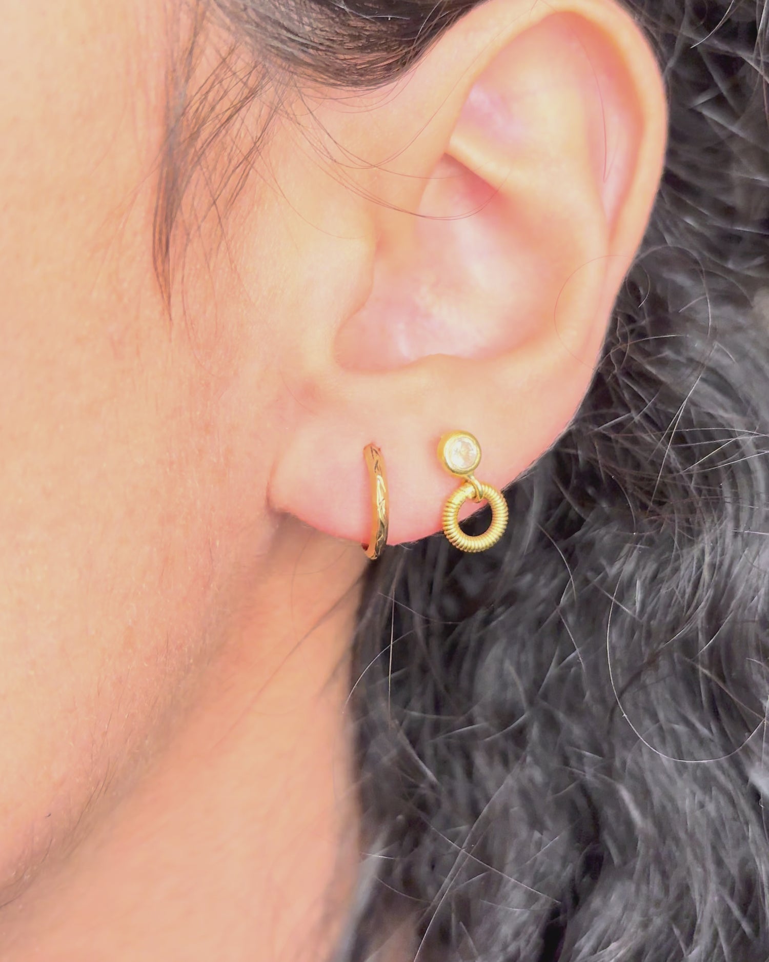 Créoles Or Rose 18 carats "Selma"