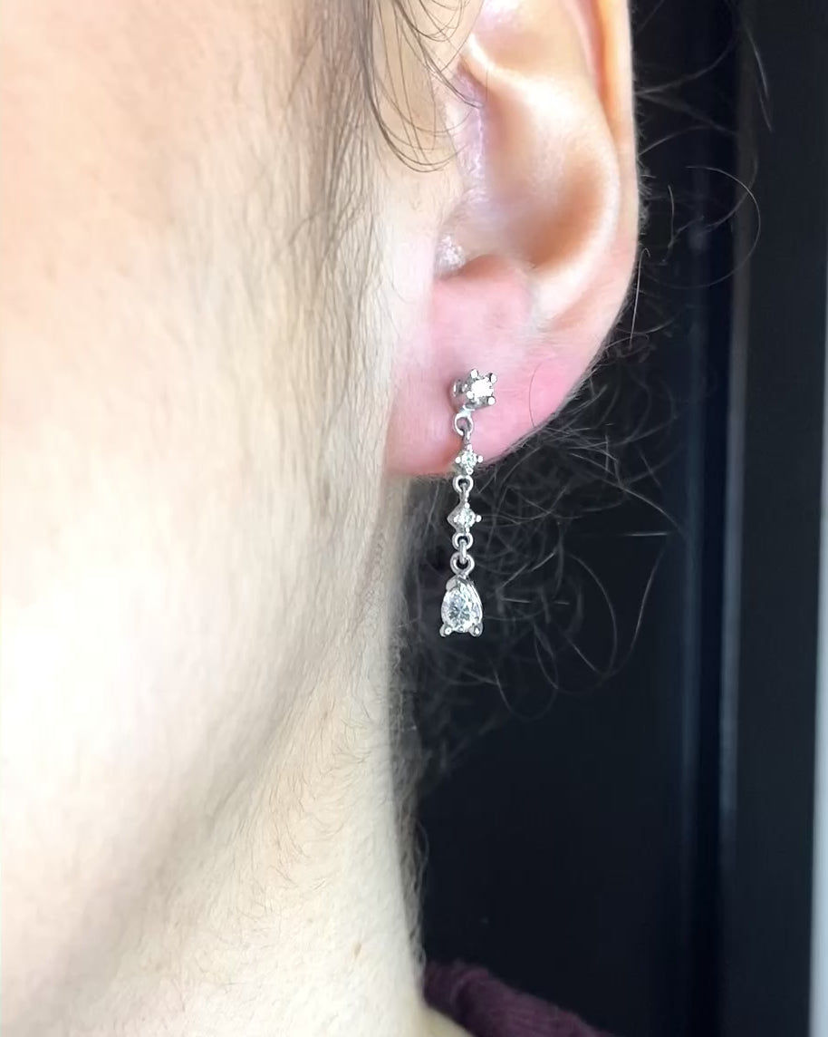 0.76 Carat Diamond Dangle Earrings "Veronica"