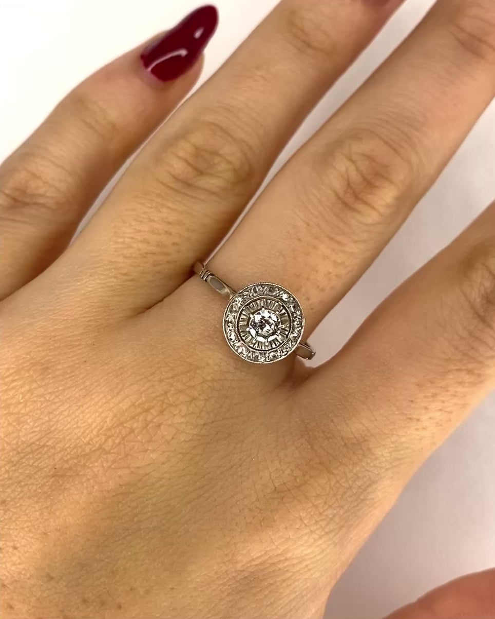 Bague Art Deco Diamants "Anora"
