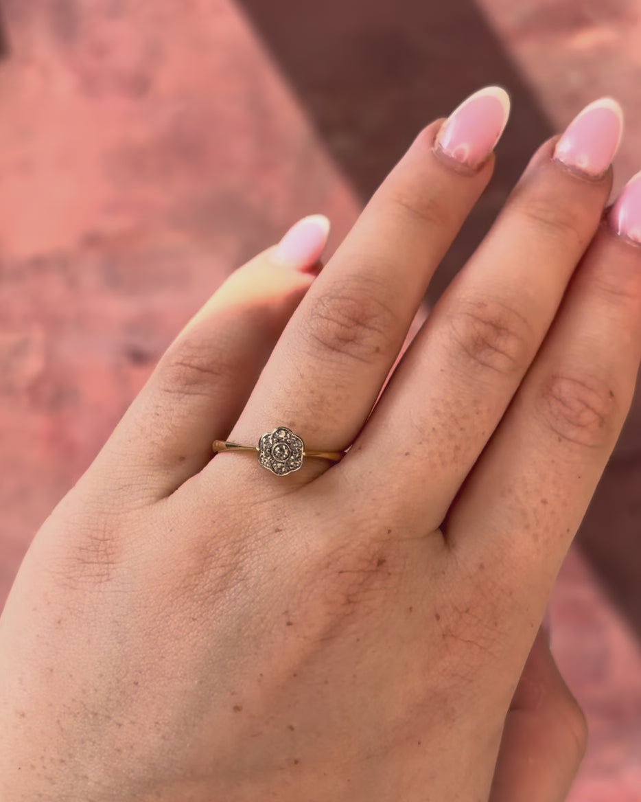Anillo de diamantes Marguerite «Delphine»