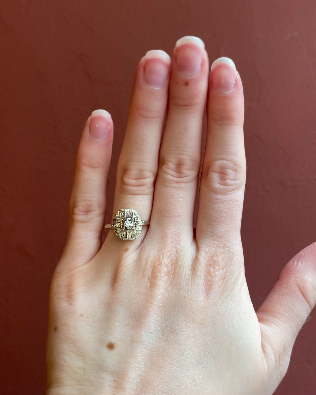 Bague Art-Déco Diamants "Lyva"