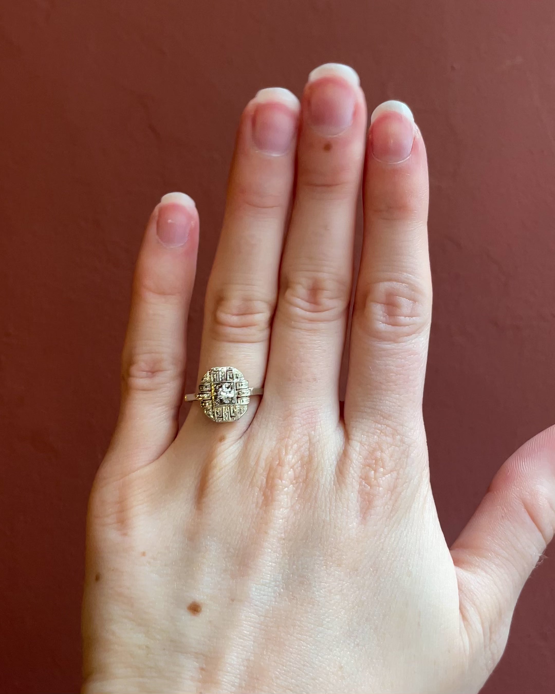 Bague Art-Déco Diamants "Lyva"