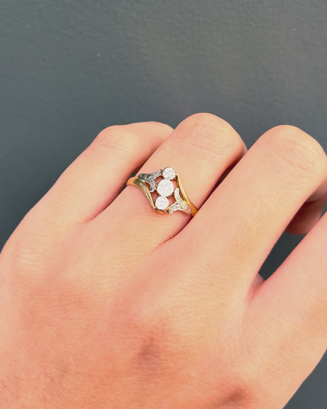 Bague Art Nouveau Fleurs &quot;Sylvie&quot;