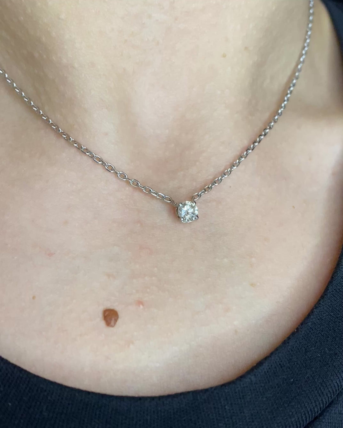 Collier Diamant 0.36 carat &amp; or 4.39 g &quot;Maïwenn&quot;