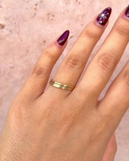 Anillo Semanario Tres Oros 2.8 mm "Gaelle"