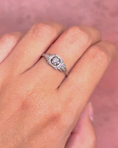 Anillo Art Déco de diamantes «Erica»