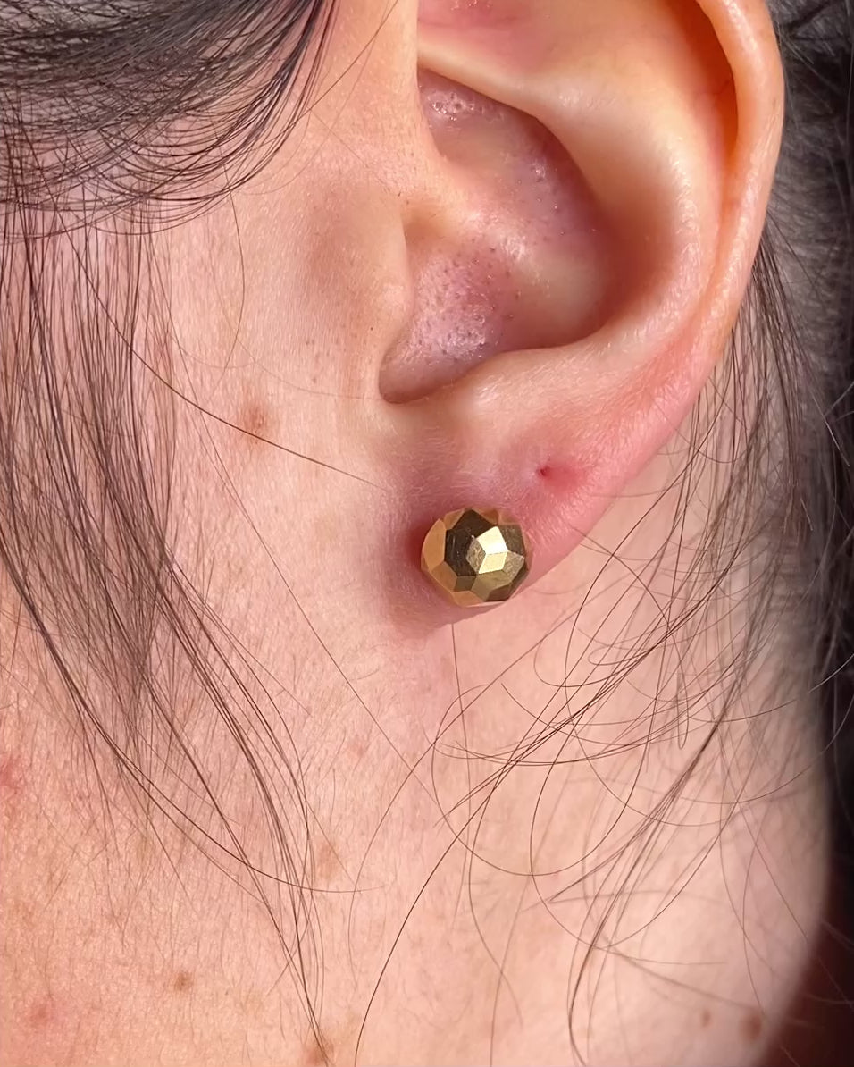 Yellow Gold Stud Earrings "Diane"