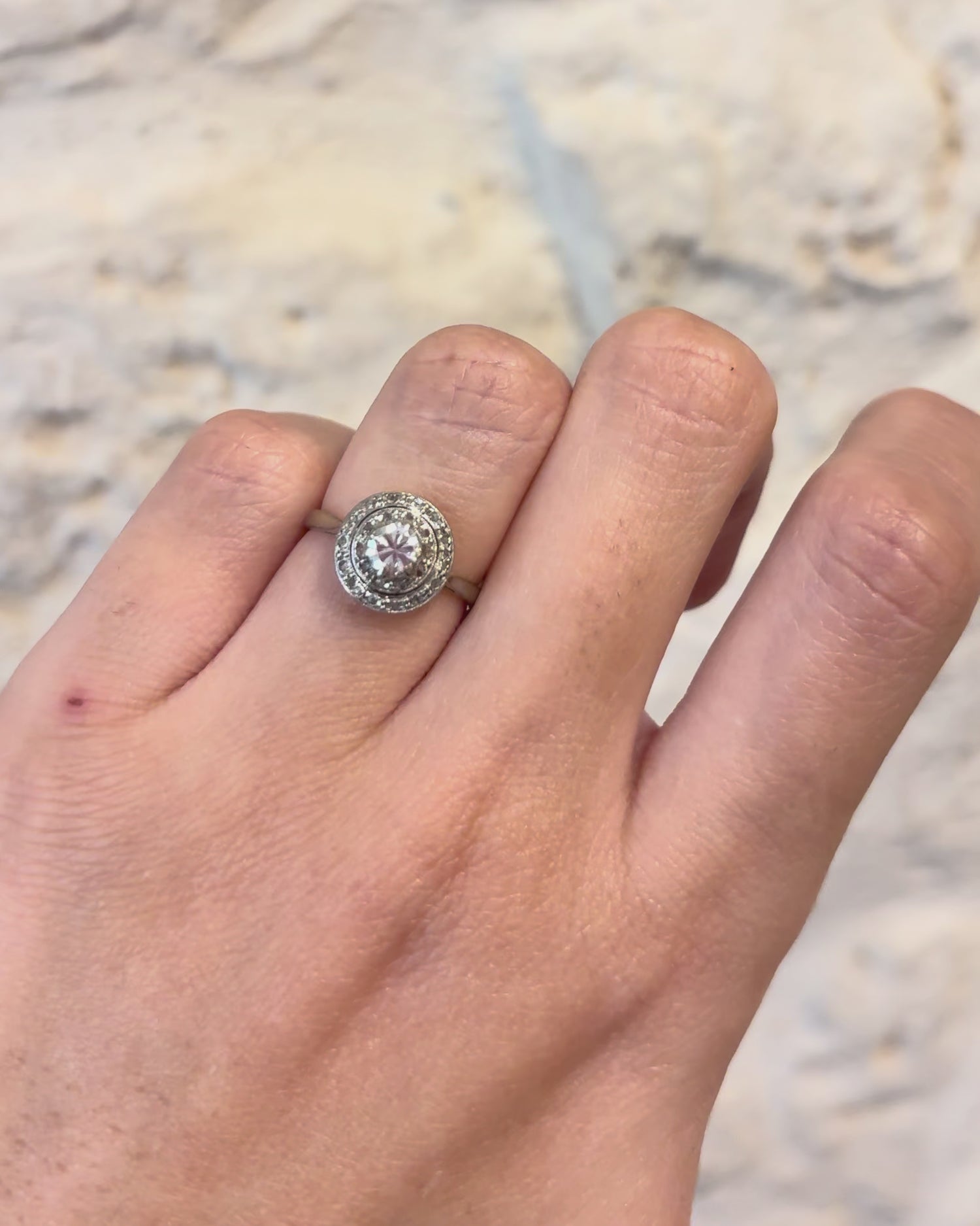 Anillo Art Déco 25 Diamantes &quot;Léna&quot;