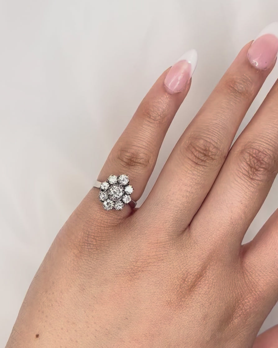 Bague Marguerite Diamants 1.20 carat "Pascale"