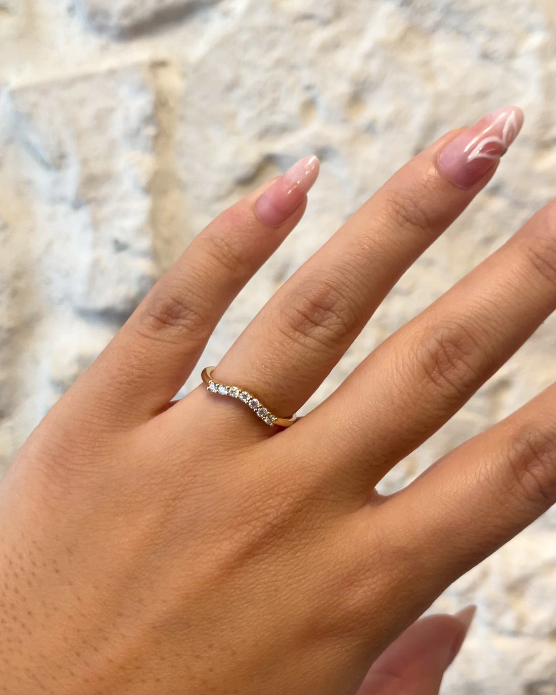 Bague Demi-Alliance Diamants "Alissa"