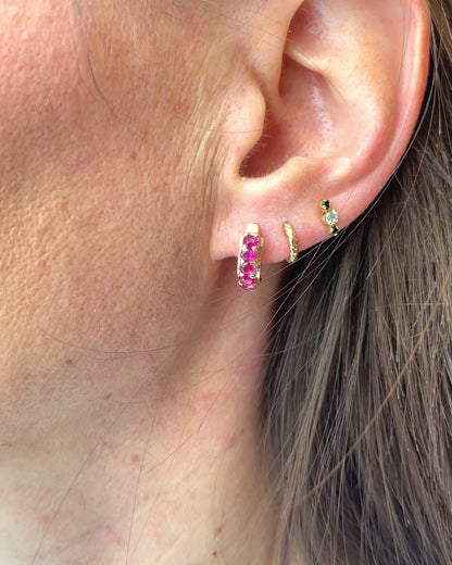 Demi-Créoles Rubis 1.25 carat "Priscilla"