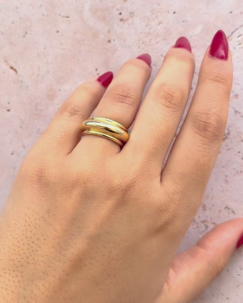 Bague Jonc Chaumet Or Jaune 18 carats 8.4g