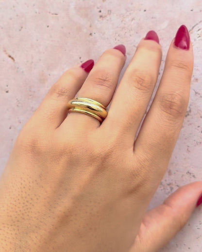 Bague Jonc Chaumet Or Jaune 18 carats 8.4g