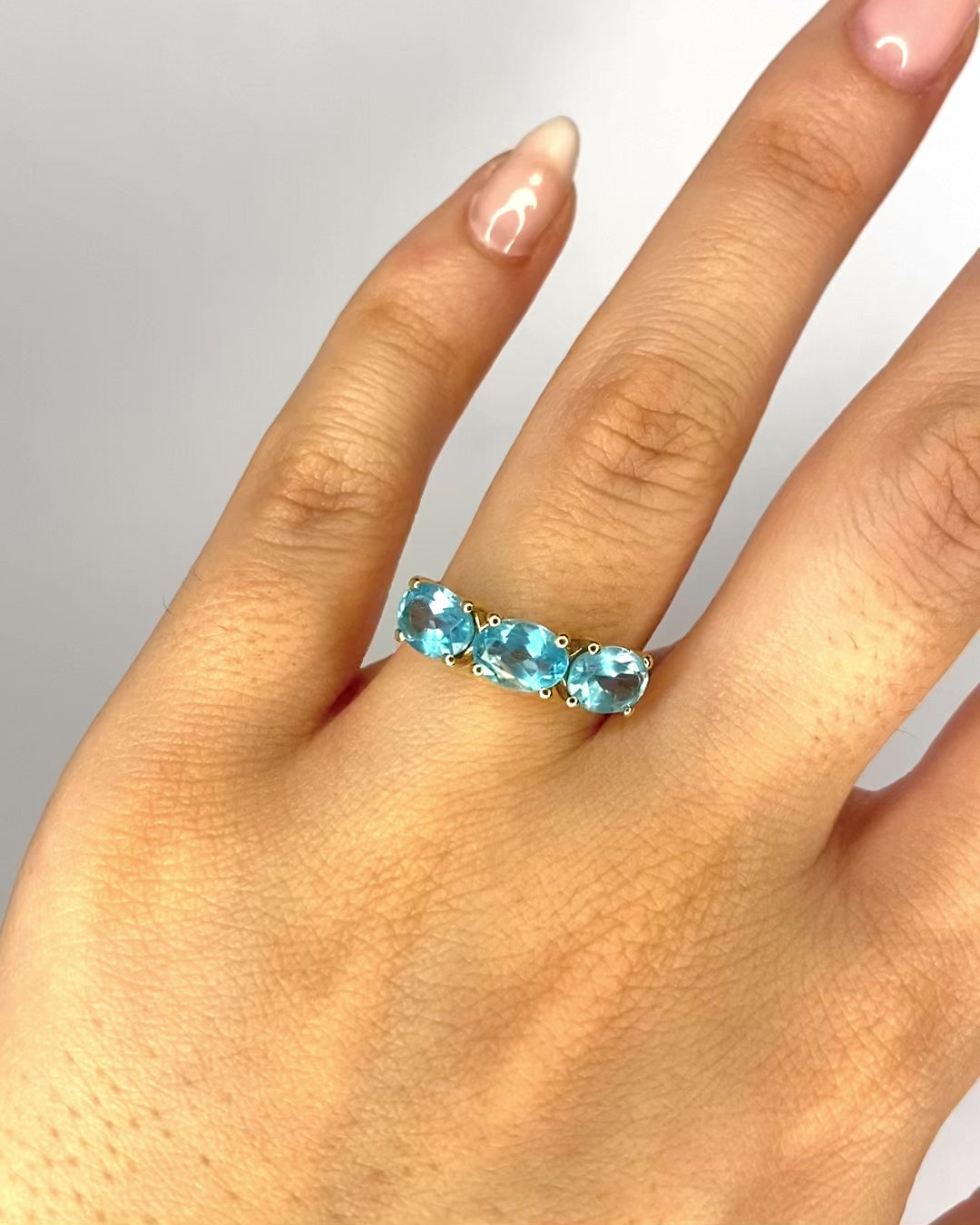 Bague Trilogie Apatites 3 carats "Armande"