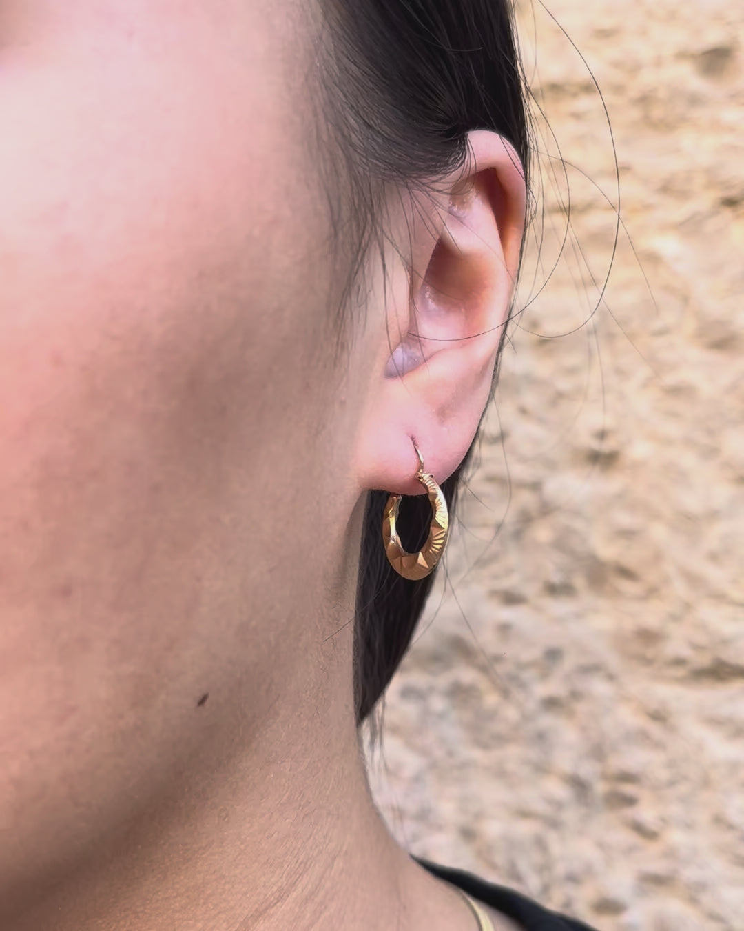 Yellow Gold Hoop Earrings "Flavie"