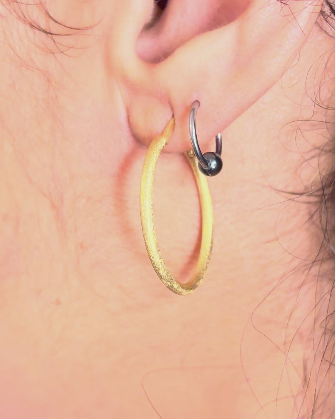 18 Carat Yellow Gold Hoop Earrings 4.38g "Marie"