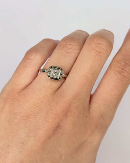 Bague Art Déco Diamants 0.30 carat "Juliana"